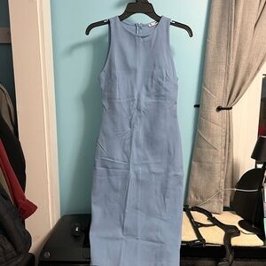 Elegant Blue Sleeveless Dress